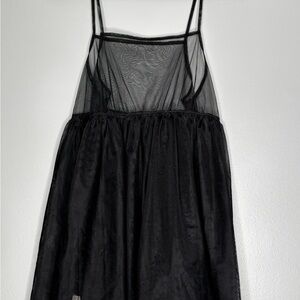 Friful Black Sheer Spaghetti Strap Top XL